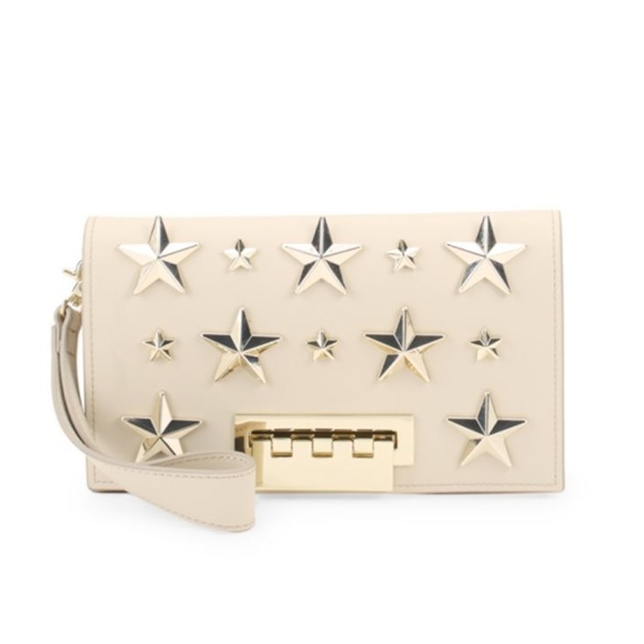ZAC Zac Posen Handbags - Zac Posen Earthette Embellished Leather Clutch